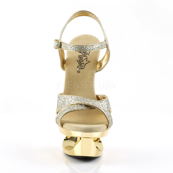 ECLIPSE-619G - 6 1/2" Heel,1 3/4" Cut-Out PF Criss-Cross Ankle Strap Sandal — image 6 of 8