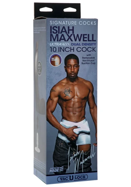 Signature Cocks - Isiah Maxwell 10" ULTRASKYN™ Cock with Removable Vac-U-Lock™ Suction Cup