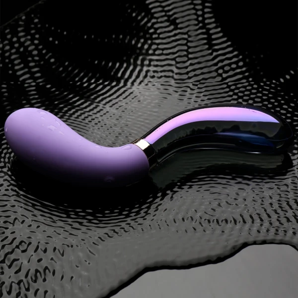 Prisms Pari Dual Ended Wavy Silicone and Glass Vibe