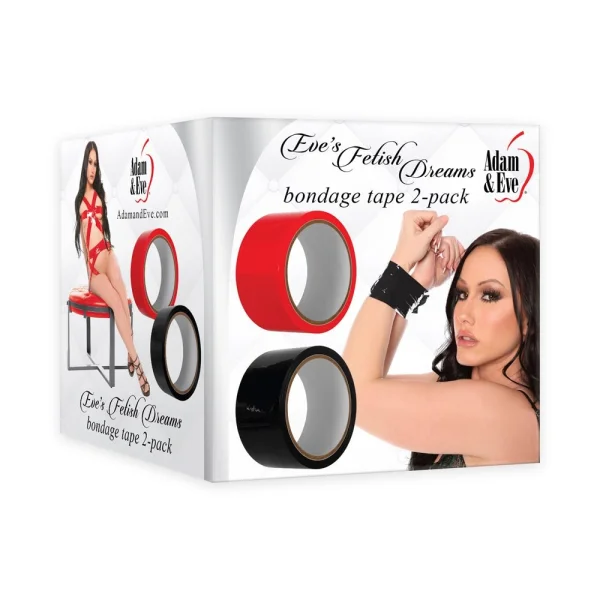 A&e Eve's Fetish Dream Bondage Tape 2-pack Red/black