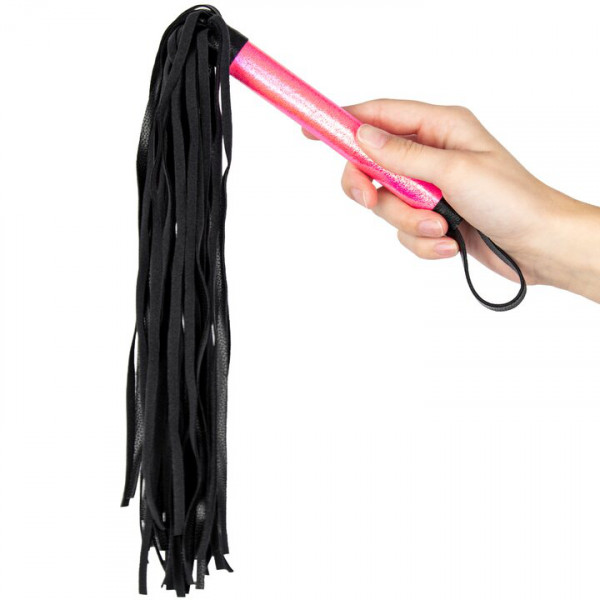 Bondara Pink Kink Faux Leather Rose Gold Flogger - 17 Inch