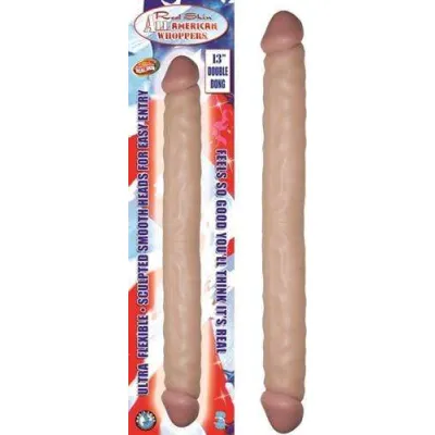All American Whopper Double Dong 13 in Flesh