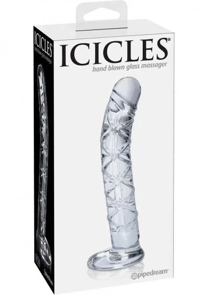 Icicles No 60 Glass Spiral Textured Dildo