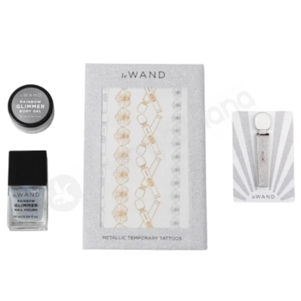 Le Wand White Petite Wand Massager All That Glimmers Gift Set