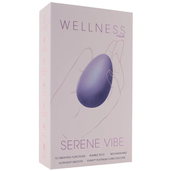 Wellness Serene Vibe Rechargeable Waterproof Silicone Vibrating Egg Massager By Blush
