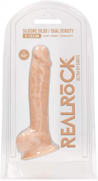 RealRock 9" Silicone Dildo with Balls