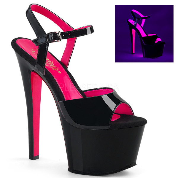 7 inches Heel, 2 3/4 inches PF Two Tone Ankle Strap Sandal — image 21 of 24