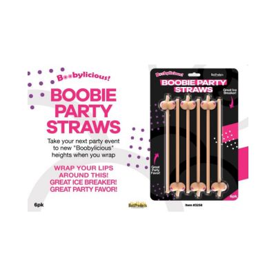Boobie Straws flesh Color 6pk