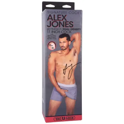 Signature Cocks Alex Jones 11 Inch Cock With Removable Vac U Lock Suction Cup Caramel