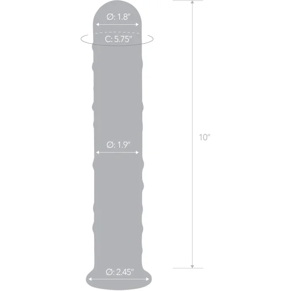Gläs 10" Extra Large Glass Dildo - Clear