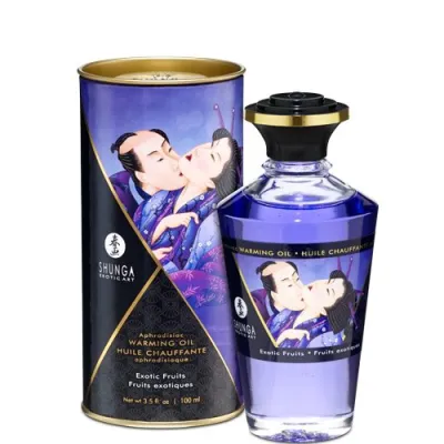 Shunga Warming Massage Oil Exotic Fruits 3 5 fluid ounces