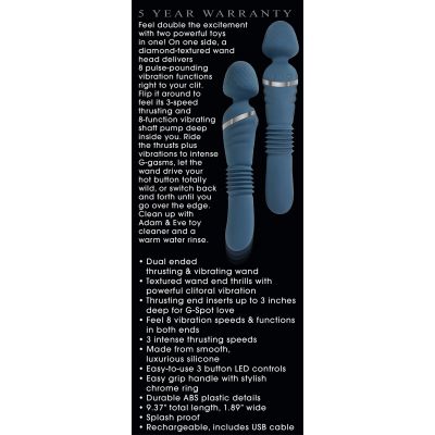Dual End Thrusting Wand Massager