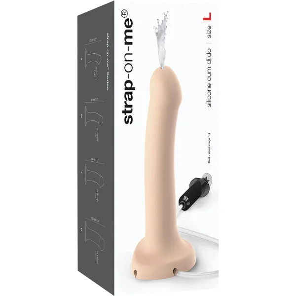 Strap-on-Me Squirting Harness Compatible Silicone Dildo - Vanilla