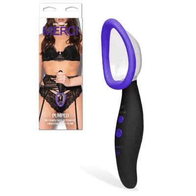 Doc Johnson Merci Pumped 9 25 Vibrating Automatic Pussy Pump