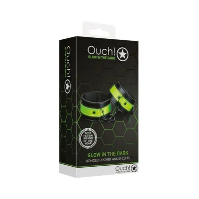 Ouch Glow Ankle Cuffs Glow In The Dark Green