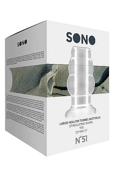 Sono No 51 Large Hollow Tunnel Butt Plug 5 Inches Translucent — image 6 of 6