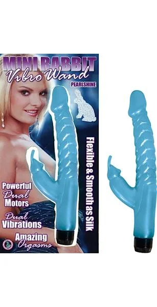 Pearlshine Mini Rabbit Vibro Wand - Blue — image 6 of 6