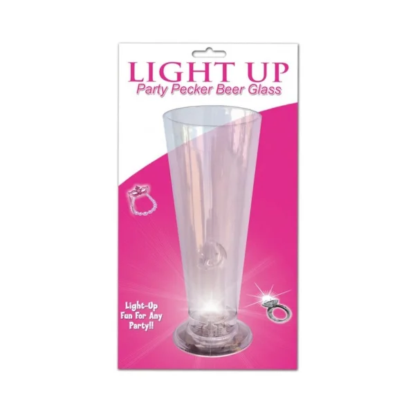 Beer Glass Party Pecker Light Up Clear — image 5 of 5