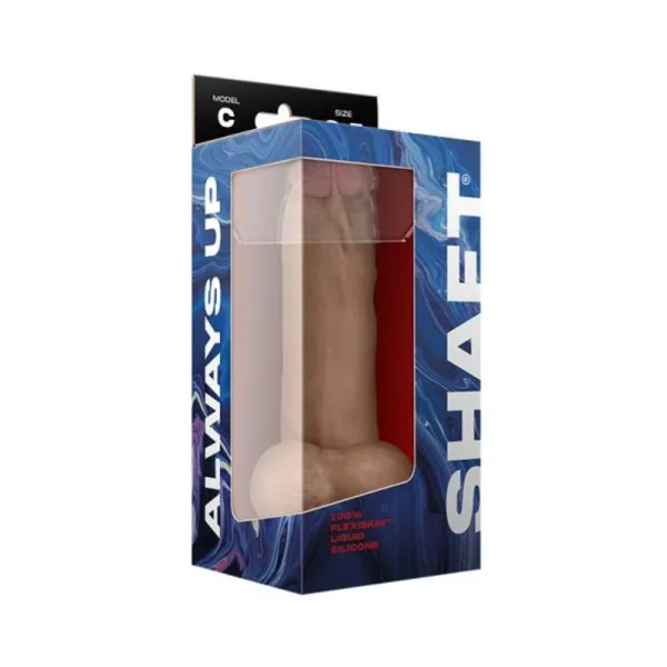 Shaft Model C Liquid Silicone Dong With Balls 8.5 In. Pine