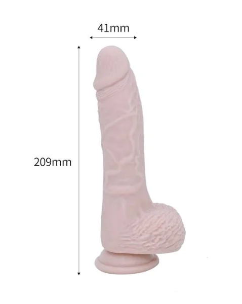Rotating Beaded Suction Cup Dildo With Remote