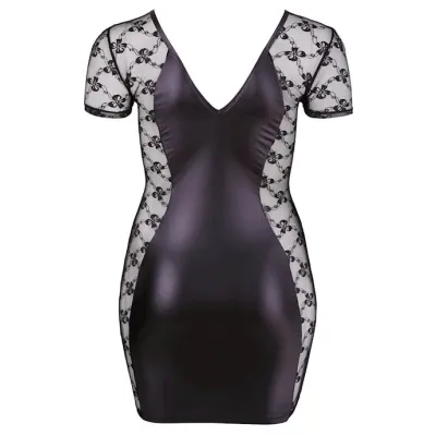 Lace Insert 2 way Zip Dress