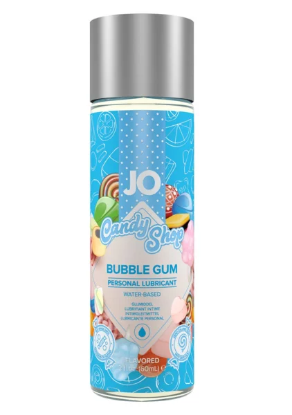 JO H2O Candy Shop Bubble Gum Flavored Water Based Personal Lubricant 2 fl oz