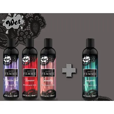 Wet Elite Femme Massage Oil 4 Promo Pack 4 0 Fl Oz