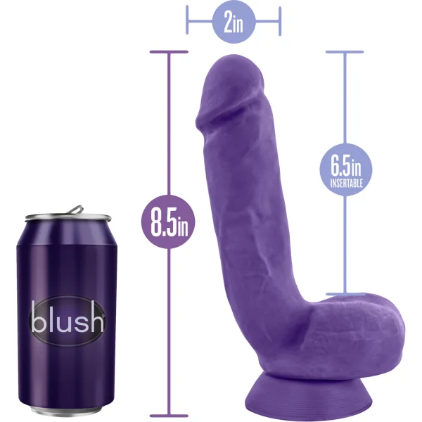 Au Naturel Bold Pound 8.5 Inch Sensa Feel Dual Density Dildo By Blush - Purple