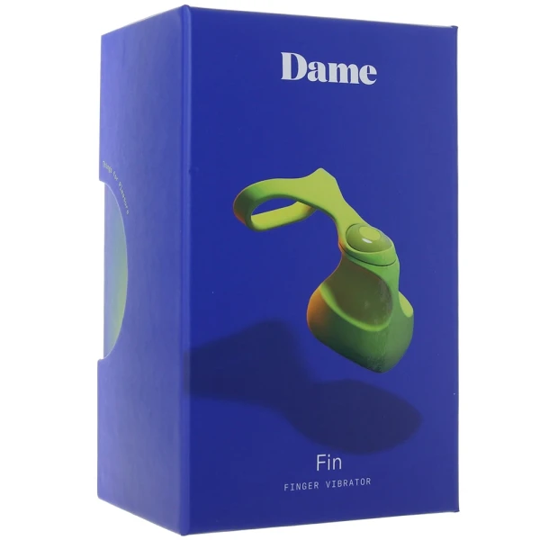 Fin Silicone Rechargeable Finger Vibrator by Dame - Citrus