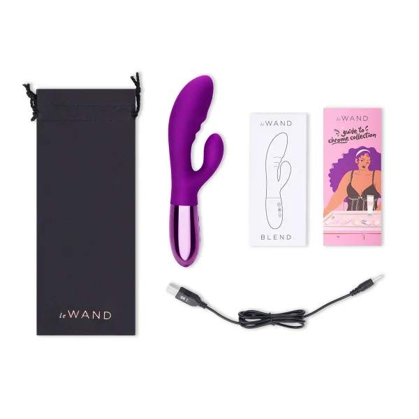 Le Wand Blend Dual-Motor Rabbit Vibrator - Dark Cherry