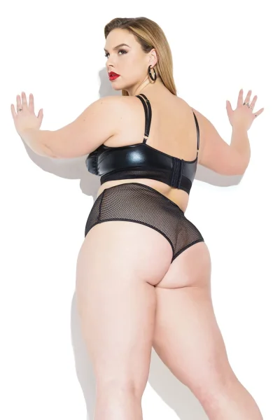 High Waisted Fishnet Thong — image 8 of 9