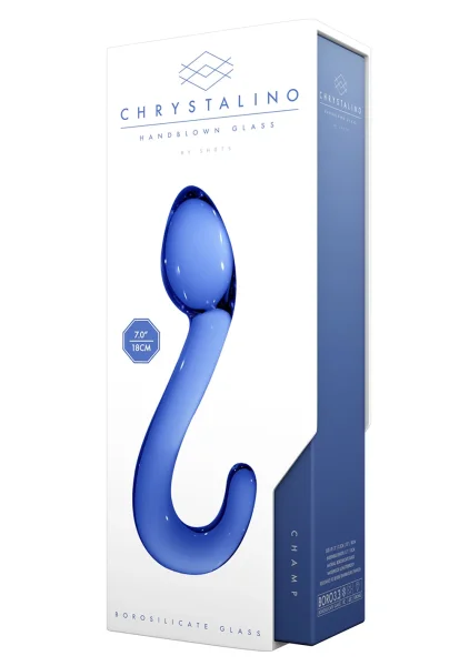 Glas 8" Ribbed G-Spot Glass Dildo