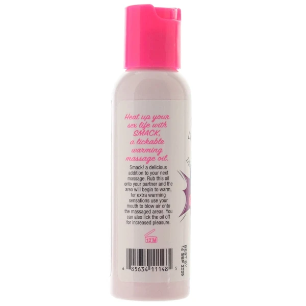 Smack Warming Massage Oil 2oz/59ml in Strawberry