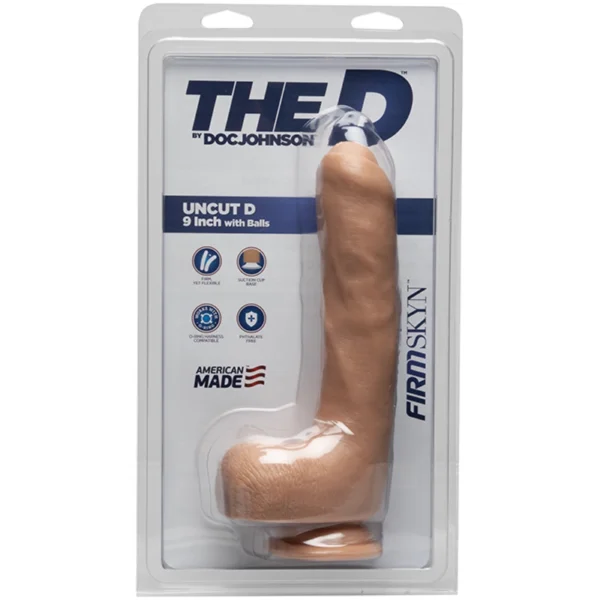 Doc Johnson The D - Uncut D Realistic Dildo - 2 Sizes Available!