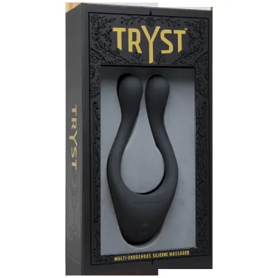 Tryst Multi Erogenous Zone Silicone Massager Black