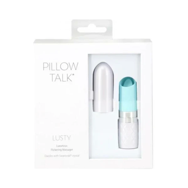 Pillow Talk Lusty Flickering Lipstick Massager Teal