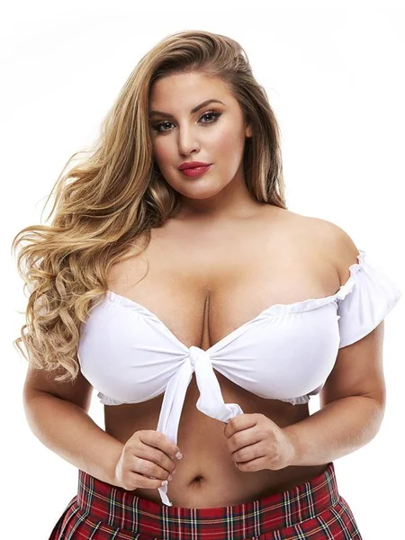 Sexy School Girl Tie Top White — image 9 of 10