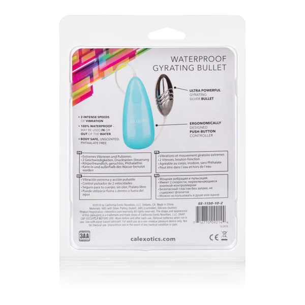 Waterproof Gyrating Bullet - Blue — image 19 of 22