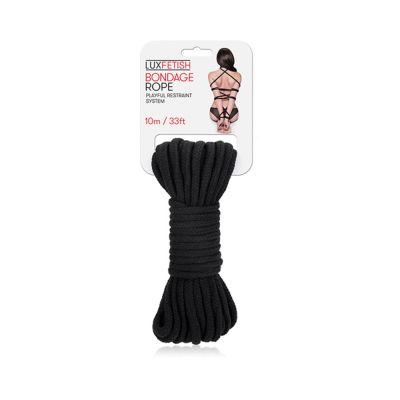 Lux Fetish Bondage Rope 33 Ft 10 M Black