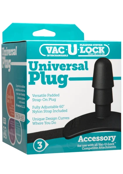 Vac-U-Lock™ Black Universal Strap-On Plug