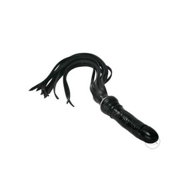 Leather Dildo Flogger Black