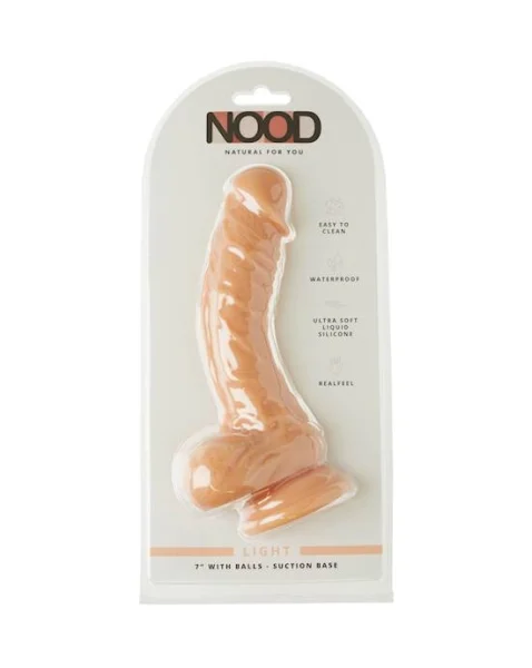 Nood 7 Inch Realskin Dildo - Flesh - 7 Inch