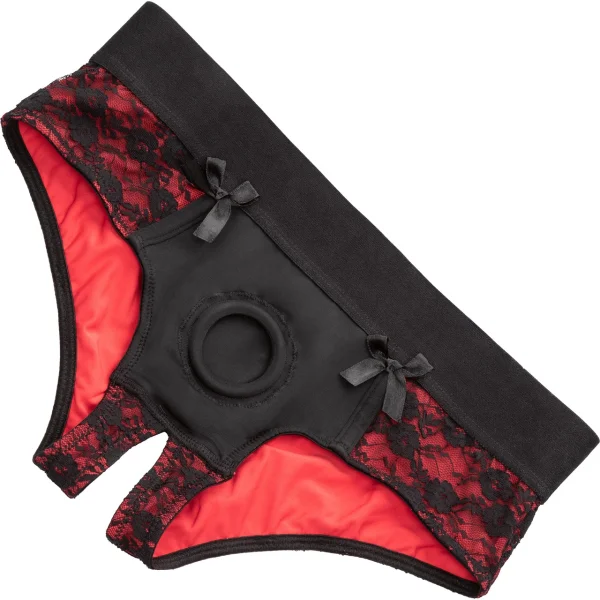 Scandal Crotchless Pegging Panty Set with Dildo - Small/Medium