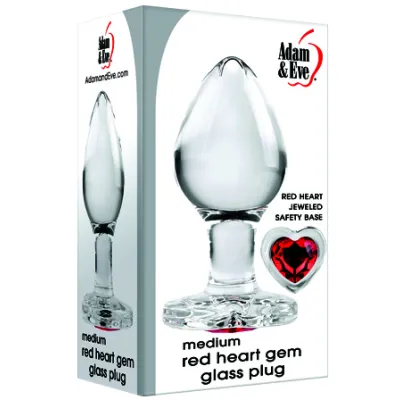 2 Medium Glass Gem Butt Plug