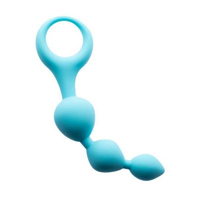 Share Satisfaction Silicone 3 Bead Plug Teal