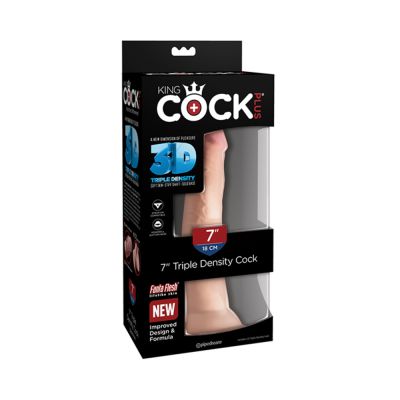 King Cock Triple Density 7 inches Beige Dildo