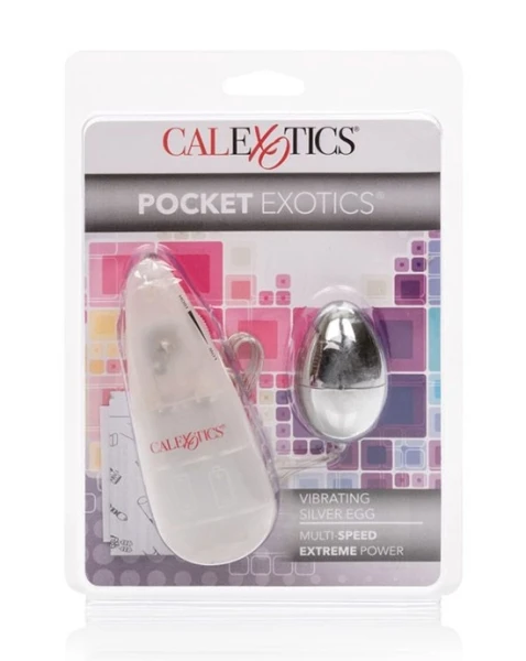 Pocket Exotics Vibrating  Egg - Silver