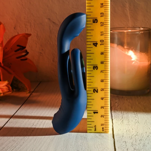 Zero Tolerance Ring Around The Rosy Silicone Vibrating Double Cock Ring & Ball Stimulator - Blue