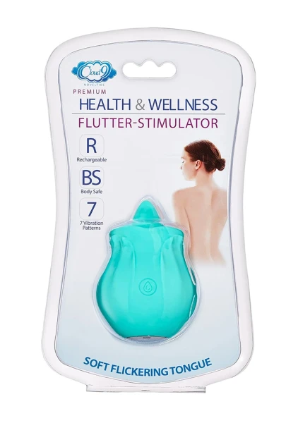 Cloud 9 Flutter Rechargeable Oral Tongue Stimulator - Teal