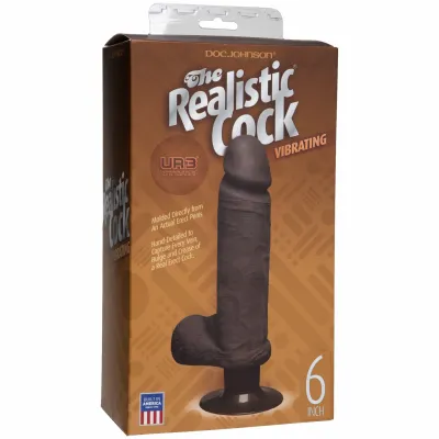 Realistic Cock UR3 Ultraskyn Vibrating 6 inch Black